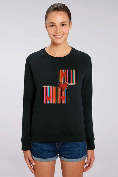 Black Women Love More Graphic Sweatshirt, Medium-weight, from organic cotton blend