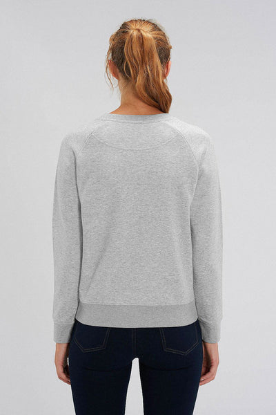 Grey Women Organic Cotton Sweatshirt, Medium-weight, from organic cotton blend