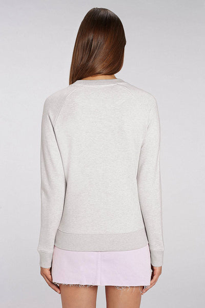 Grey Women Celebrate Graphic Sweatshirt, Medium-weight, from organic cotton blend
