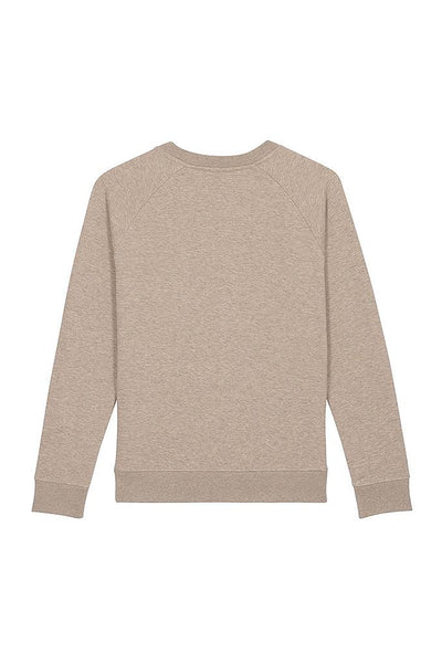 Beige Women Love More Graphic Sweatshirt, Medium-weight, from organic cotton blend