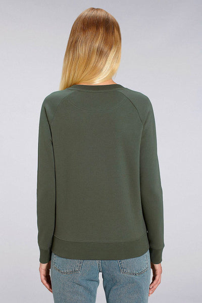 Khaki Women Your World Graphic Sweatshirt, Medium-weight, from organic cotton blend