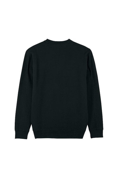 Black Cute Floral Printed Sweatshirt, Heavyweight, from organic cotton blend