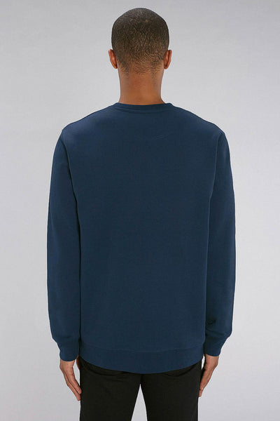 Navy Unicorn Printed Sweatshirt, Heavyweight, from organic cotton blend