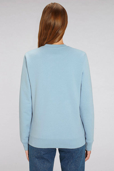 Light blue Orange Bicycle Sweatshirt, Heavyweight, from organic cotton blend, Unisex, for Women & for Men 