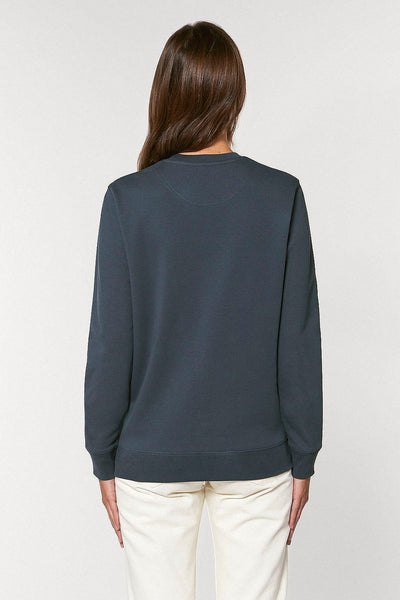 Dark grey Two Hands Printed Sweatshirt, Heavyweight, from organic cotton blend, Unisex, for Women & for Men 