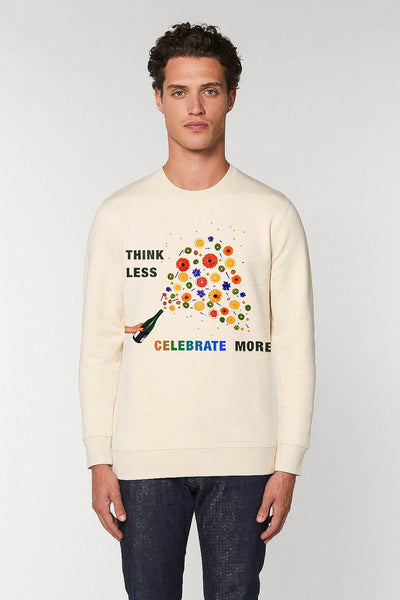 Beige Celebrate Graphic Sweatshirt, Heavyweight, from organic cotton blend, Unisex, for Women & for Men 