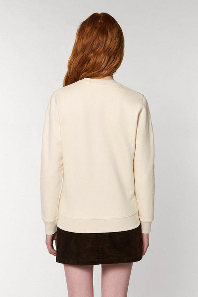 Beige Love More Graphic Sweatshirt, Heavyweight, from organic cotton blend