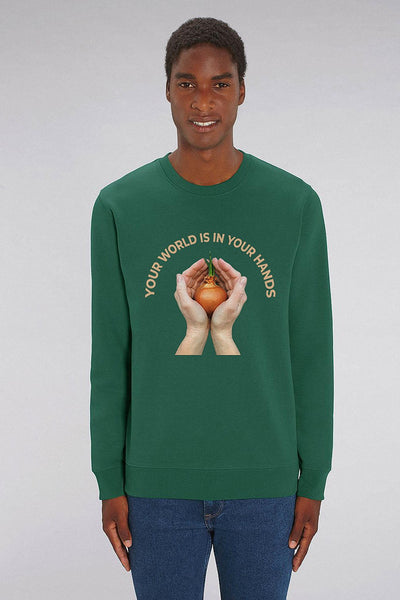 Green Your World Graphic Sweatshirt, Heavyweight, from organic cotton blend, Unisex, for Women & for Men 
