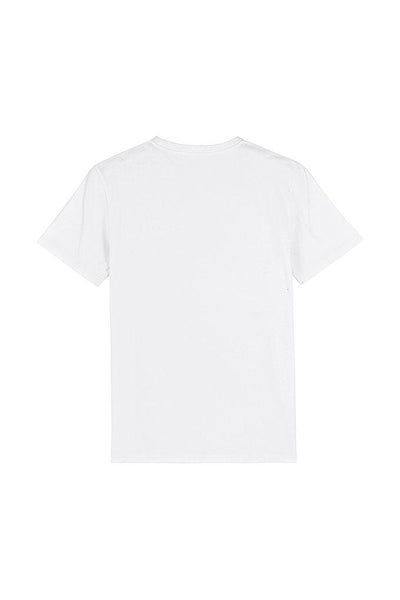 White Women Floral Printed Crew Neck T-Shirt, 100% organic cotton