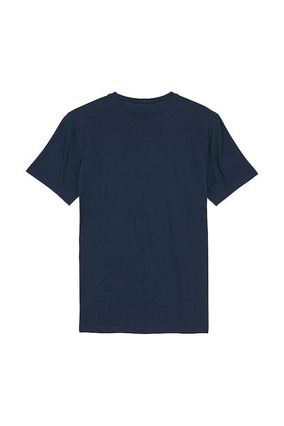 Navy Men Unicorn Crew Neck T-Shirt, 100% organic cotton