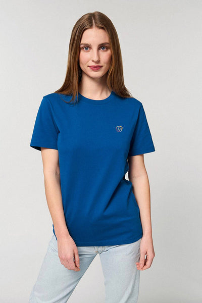 Blue BHappy Logo Crew Neck T-Shirt, 100% organic cotton, Unisex, for Women & for Men 