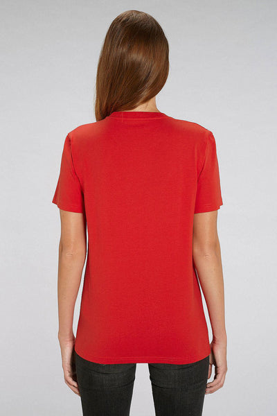 Red Cool Pineapple Crew Neck T-Shirt, 100% organic cotton, Unisex, for Women & for Men 