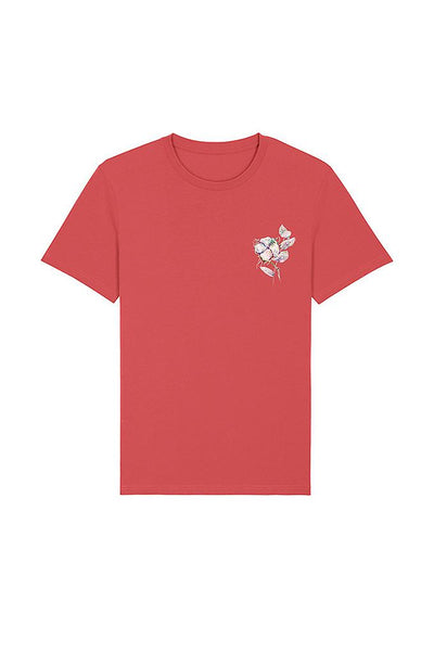 Red Organic Cotton Graphic T-Shirt, 100% organic cotton, Unisex, for Women & for Men 