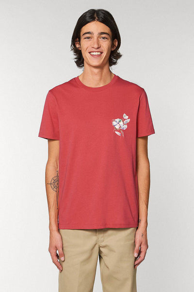 Red Organic Cotton Graphic T-Shirt, 100% organic cotton, Unisex, for Women & for Men 