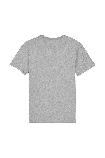 Grey Women Floral Printed Crew Neck T-Shirt, 100% organic cotton