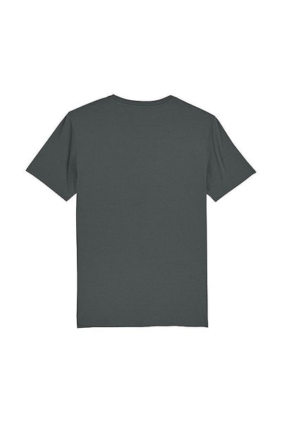 Dark grey BHappy Logo Crew Neck T-Shirt, 100% organic cotton, Unisex, for Women & for Men 