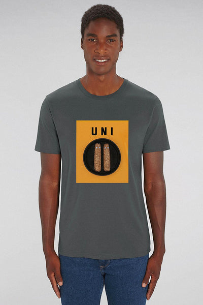 Dark grey Men Unicorn Graphic T-Shirt, 100% organic cotton
