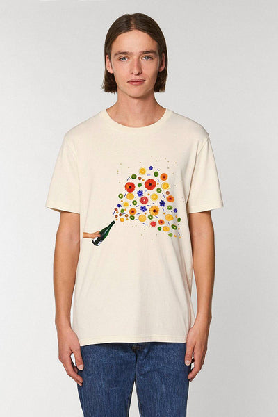 Beige Celebrate Graphic T-Shirt, 100% organic cotton, Unisex, for Women & for Men 