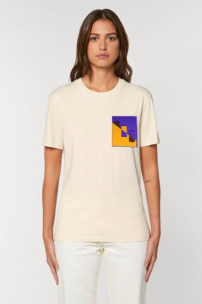 Beige Chocolate Love Crew Neck T-Shirt, 100% organic cotton, Unisex, for Women & for Men 