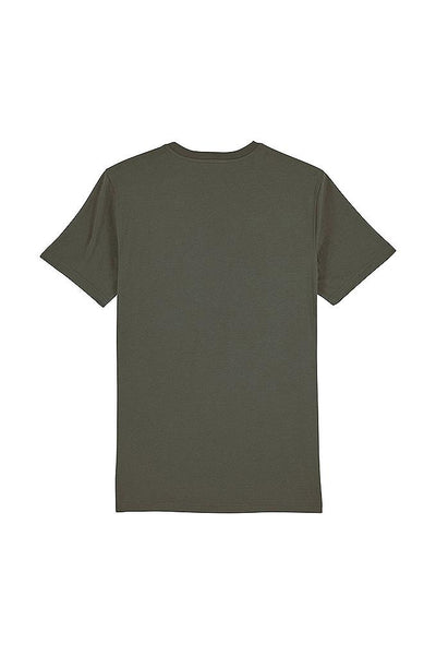 Khaki BHappy Logo Crew Neck T-Shirt, 100% organic cotton, Unisex, for Women & for Men 