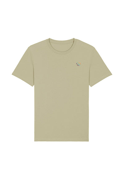 Sage green BHappy Logo Crew Neck T-Shirt, 100% organic cotton, Unisex, for Women & for Men 