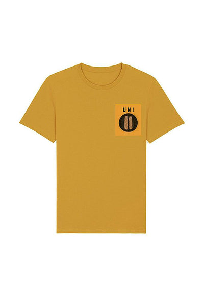 Yellow Men Unicorn Crew Neck T-Shirt, 100% organic cotton