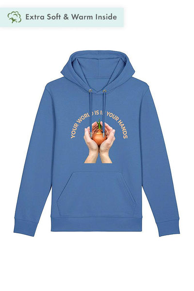 Blue Your World Graphic Hoodie, Heavyweight, from organic cotton blend, Unisex, for Women & for Men 