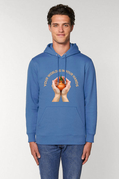 Blue Your World Graphic Hoodie, Heavyweight, from organic cotton blend, Unisex, for Women & for Men 