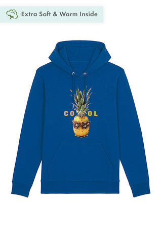 Blue Cool Graphic Hoodie, Heavyweight, from organic cotton blend, Unisex, for Women & for Men 
