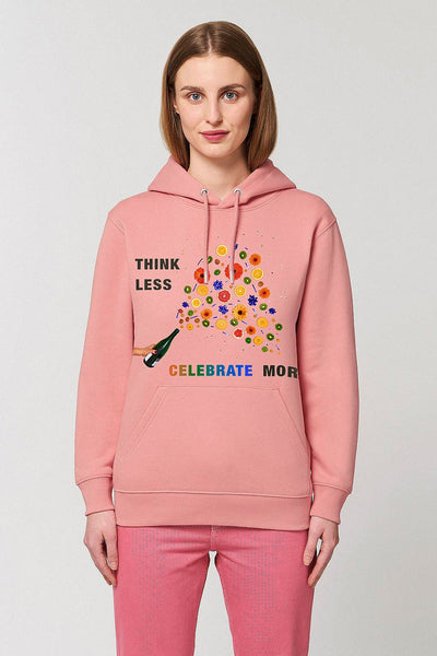 Pink Celebrate Graphic Hoodie, Heavyweight, from organic cotton blend, Unisex, for Women & for Men 