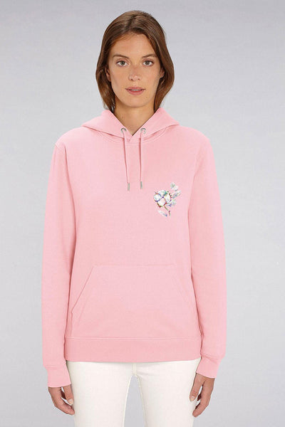 Cotton Pink Organic Cotton Printed Hoodie, Heavyweight, from organic cotton blend, Unisex, for Women & for Men 