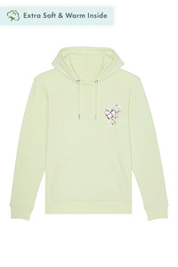 Light green Organic Cotton Printed Hoodie, Heavyweight, from organic cotton blend, Unisex, for Women & for Men 