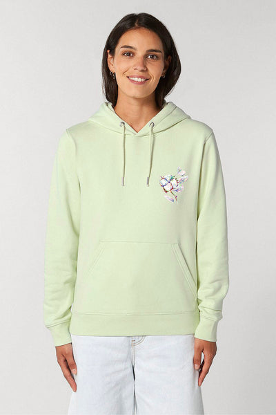 Light green Organic Cotton Printed Hoodie, Heavyweight, from organic cotton blend, Unisex, for Women & for Men 
