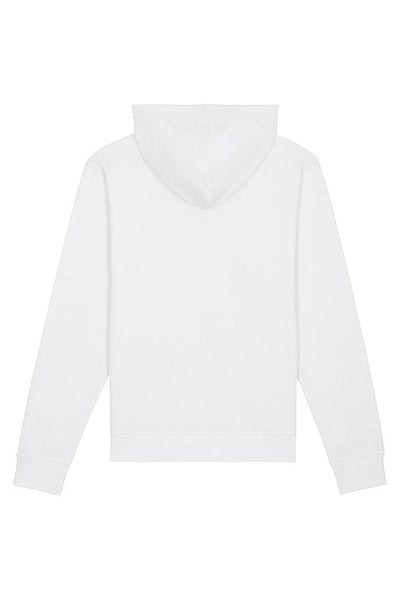 White BHappy Logo Basic Hoodie, Medium-weight, from organic cotton blend, Unisex, for Women & for Men 