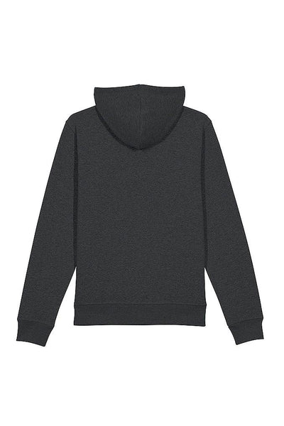 Dark grey BHappy Logo Basic Hoodie, Medium-weight, from organic cotton blend, Unisex, for Women & for Men 