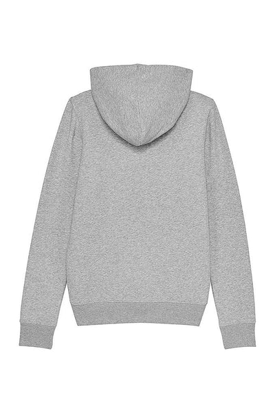 Grey Women BHappy Logo Zip Up Hoodie, Heavyweight, from organic cotton blend