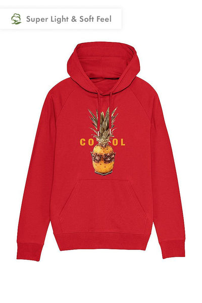 Red Men Cool Graphic Hoodie, Medium-weight, from organic cotton blend