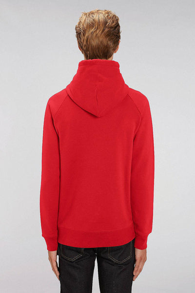 Red Men Cool Graphic Hoodie, Medium-weight, from organic cotton blend