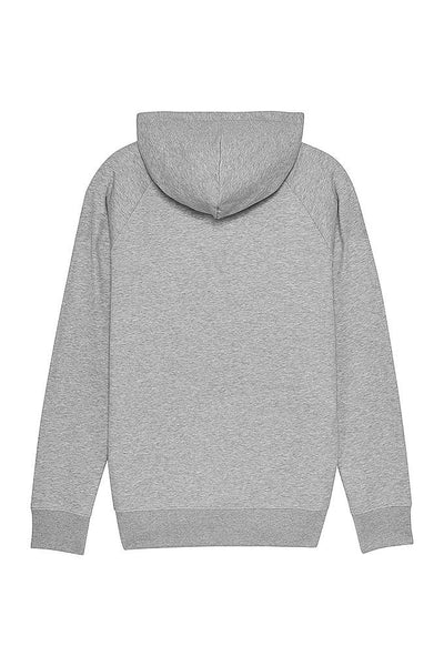 Grey Men Two Hands Graphic Hoodie, Medium-weight, from organic cotton blend
