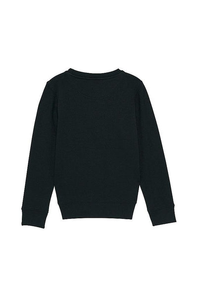 Black Kids BHappy Logo Sweatshirt, Medium-weight, from organic cotton blend, for girls & for boys 