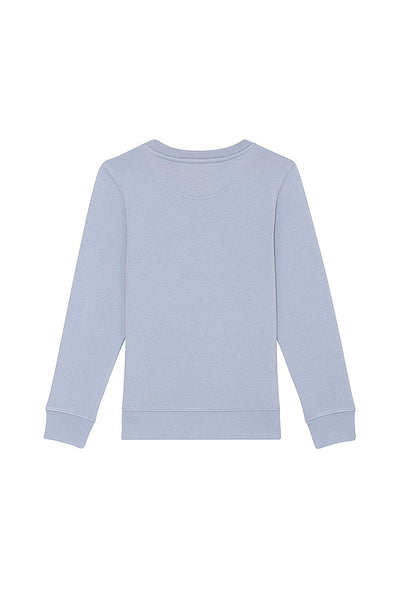 Light blue Girls Donut Flowers Print Sweatshirt, Medium-weight, from organic cotton blend