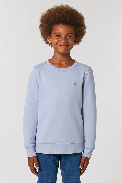 Light blue Kids BHappy Logo Sweatshirt, Medium-weight, from organic cotton blend, for girls & for boys 