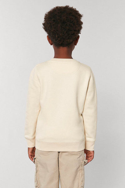 Beige Kids Love Heart Graphic Sweatshirt, Medium-weight, from organic cotton blend, for girls & for boys 