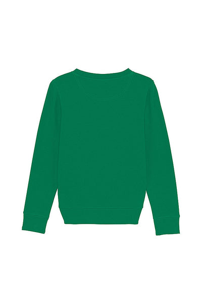 Green Kids Organic Cotton Printed Sweatshirt, Medium-weight, from organic cotton blend, for girls & for boys 