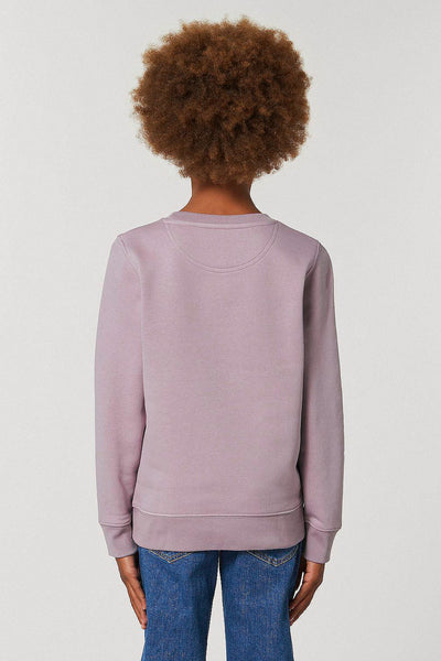 Lilac purple Kids Chocolate Love Graphic Sweatshirt, Medium-weight, from organic cotton blend, for girls & for boys 