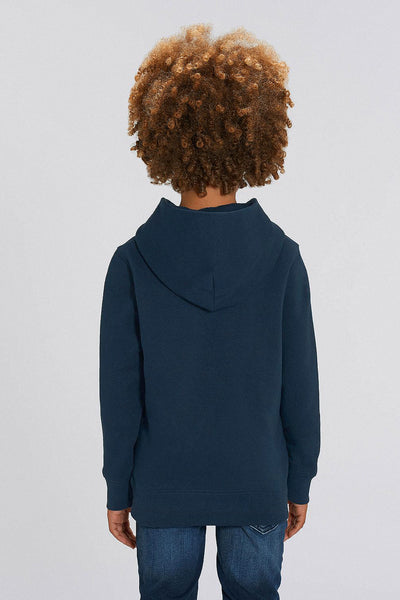 Navy Kids Cool Pineapple Hoodie, Medium-weight, from organic cotton blend, for girls & for boys 
