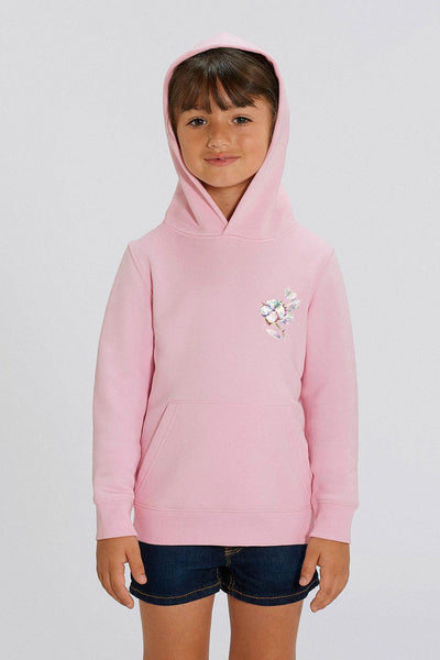 Cotton Pink Kids Organic Cotton Printed Hoodie, Medium-weight, from organic cotton blend, for girls & for boys 