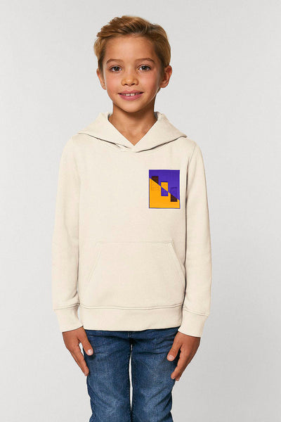Beige Kids Chocolate Love Hoodie, Medium-weight, from organic cotton blend, for girls & for boys 