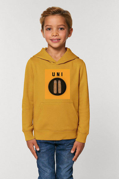 Yellow Boys Unicorn Graphic Hoodie, Medium-weight, from organic cotton blend
