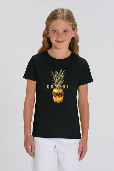 Black Kids Cool Graphic T-Shirt, 100% organic cotton, for girls & for boys 
